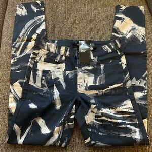NWT H&M Super Stretch Sz 8 Blue/grey skinny Tie Dye Jeans